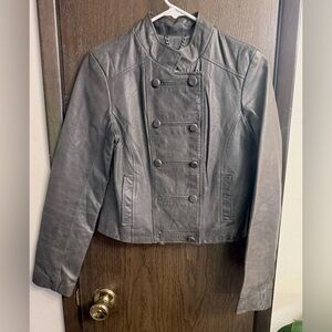 BB Dakota Grey Leather Jacket